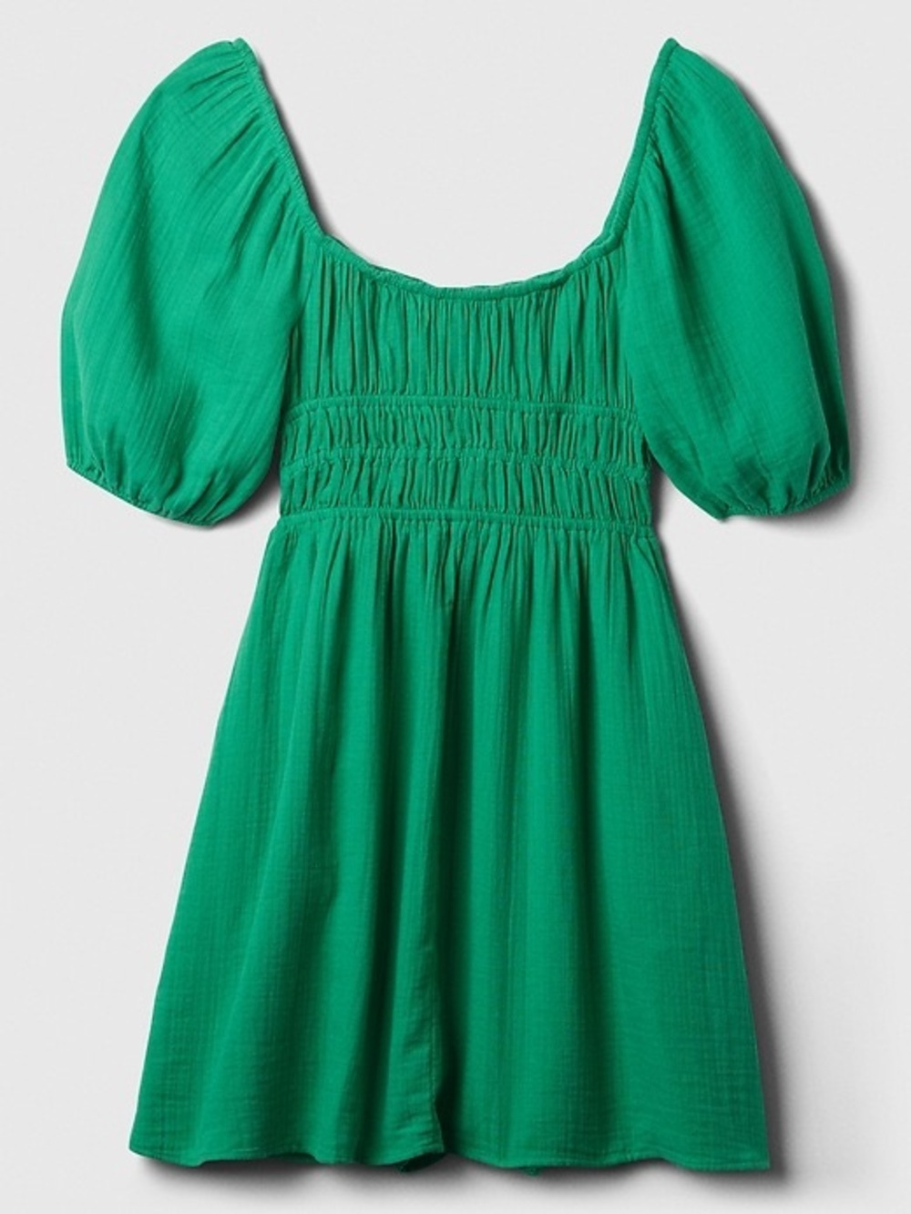 Gap Gauze Smocked Squareneck Mini Dress M 100% Cotton with Pockets
